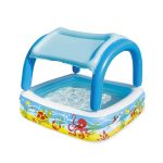 BESTWAY, 52192 medence, Coral reef, felfújható gyermekmedence tetővel, 1,47 x 1,47 x 1,22 m