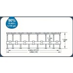 BESTWAY Power Steel Vista csővázas medence szett, 488 x 122 cm, papírszűrős, létrával, ChemConnect adagolóval, takaróponyvával (56725)