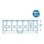 BESTWAY Steel Pro Max csővázas medence szett, 488 x 122 cm, papírszűrős, létrával, takaróponyvával (5612Z)