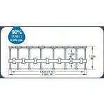 BESTWAY Power Steel csővázas medence szett, 549 x 122 cm, papírszűrővel, létrával, takaróponyvával, ChemConnect adagolóval (56977)