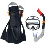 BESTWAY szemüveg, Sparkl Water, szett, sznorkelező, búvárszemüveg uszonyokkal