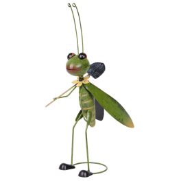   Kerti dekoráció, MagicHome Mecco 5201, hangya ásóval, zöld, 31 x 13 x 53 cm, fém