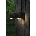 Napelemes fali lámpa, Strend Pro Garden, fekete, 2 db, 14 x 12 x 5,5 cm, SMD LED, melegfehér fény, akkumulátoros, műanyag
