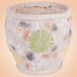 Kerámia virágcserép, MagicHome, mozaikkal díszített, átmérő: 27,5 cm, magasság: 25 cm, kézzel kirakott minták, kerek