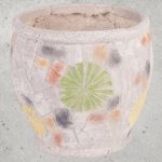 Kerámia virágcserép, MagicHome, mozaikkal díszített, átmérő: 27,5 cm, magasság: 25 cm, kézzel kirakott minták, kerek