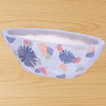 Kerámia virágcserép, MagicHome, szürke, mozaikkal díszített, 40,5 x 19 cm, magasság: 14 cm, kézzel kirakott minták, ovális