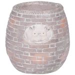 Kerámia virágcserép, MagicHome, barna, mozaikkal díszített, átmérő: 25 cm, magasság: 25 cm, kerek