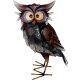 Kerti dekoráció, MagicHome Mecco, bagoly, barna/bronz, 23 × 15 × 40,5 cm, fém