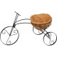 Kerti dekoráció, Strend Pro Garden, kerékpár cseréptartóval, fekete, 30 × 48 × 30 cm, fém, egyben virágtartó is