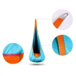 Gyerek függőfotel, Neo-Sport Kokon, türkiz, átmérő: 55 cm, magasság: 140 cm, akasztóval, párnával, mosható, teherbírás: 80 kg