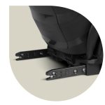 Autósülés, Nukido Louis, fekete, 15–36 kg / 100–150 cm, Isofix, i-Size (ECE R129), 12 fokozatú fejtámla, 2 fokozatú döntés, mosható huzat, oldalsó védelem