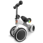 Négykerekű futóbicikli, Nukido NK-600, szürke, EVA habkerekek 14 cm, acél váz, ülésmagasság: 27 cm, puha ülés, gumírozott markolat