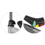 Négykerekű futóbicikli, Nukido NK-600, szürke, EVA habkerekek 14 cm, acél váz, ülésmagasság: 27 cm, puha ülés, gumírozott markolat