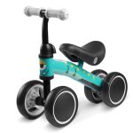 Négykerekű futóbicikli, Nukido NK-600, zöld, EVA habkerekek 14 cm, acél váz, ülésmagasság: 27 cm, puha ülés, gumírozott markolat