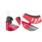 Négykerekű futóbicikli, Nukido NK-600, piros/szürke, EVA habkerekek 14 cm, acél váz, ülésmagasság: 27 cm, puha ülés, gumírozott markolat