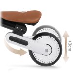 Háromkerekű futóbicikli, Nukido NK-603, fekete, EVA habkerekek 15 cm, állítható ülésmagasság 25–28 cm, kormányfordulás határoló, 12 hónapos kortól