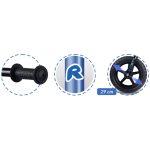Kétkerekű futóbicikli, Ricokids RK-607, kék, acél váz, EVA habkerekek 29 cm, állítható ülésmagasság 32-42 cm, csúszásmentes markolatok ütközőkkel, könnyű