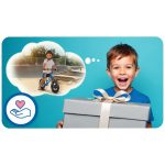 Kétkerekű futóbicikli, Ricokids RK-607, kék, acél váz, EVA habkerekek 29 cm, állítható ülésmagasság 32-42 cm, csúszásmentes markolatok ütközőkkel, könnyű