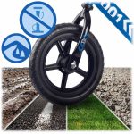 Kétkerekű futóbicikli, Ricokids RK-607, kék, acél váz, EVA habkerekek 29 cm, állítható ülésmagasság 32-42 cm, csúszásmentes markolatok ütközőkkel, könnyű