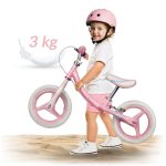 Kétkerekű futóbicikli, Ricokids Fun Adventure, rózsaszín, acél váz, EVA hab kerekek 29 cm, állítható ülésmagasság 32–42 cm, hátsó fék, ultrakönnyű