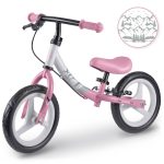 Kétkerekű futóbicikli, Ricokids Fun Adventure, pink, acél váz, EVA hab kerekek 29 cm, állítható ülésmagasság 32–42 cm, hátsó fék, ultrakönnyű