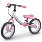 Kétkerekű futóbicikli, Ricokids Fun Adventure, pink, acél váz, EVA hab kerekek 29 cm, állítható ülésmagasság 32–42 cm, hátsó fék, ultrakönnyű