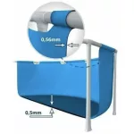 Medence belső fólia, Intex Rectangular Frame, 260 x 160 x 65 cm, kék, téglalap alakú, 3 rétegű PVC, leeresztő szeleppel, szűrő csatlakozással (10943)