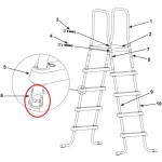 INTEX szürke biztonsági medence létra létrafok rögzítő hüvely, 97 - 132 cm magas létrához (12630)