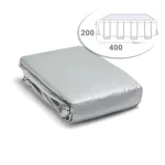 Medence belső fólia, Intex Prism Rectangular Frame, 400 x 200 x 100 cm, szürke, téglalap alakú, 3 rétegű PVC, leeresztő szeleppel, szűrő csatlakozással (13021)