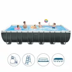 INTEX UltraSet XTR négyszögletű medence 732 x 366 x 132 cm homokszűrővel (26364)