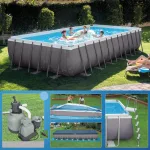 INTEX UltraSet XTR négyszögletű medence 732 x 366 x 132 cm homokszűrővel (26364)