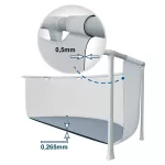 INTEX MetalPrism Set kör alakú medence szett 366 x 76 cm, 2m³ papírszűrős vízforgató rendszerrel, Hydro Aeration befúvóval, 6503 literes, szürke (26712)