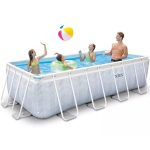 INTEX MetalPrism Set Chevron négyszögletű medence 400 x 200 x 100 cm (26780)