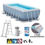 INTEX MetalPrism Set négyszögletű medence 400 x 200 x 100 cm (26788)