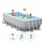INTEX MetalPrism Set négyszögletű medence 400 x 200 x 122 cm (26790NP)