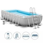 INTEX MetalPrism Set négyszögletű medence 488 x 244 x 107 cm (26792)