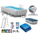 INTEX MetalPrism Set négyszögletű medence 488 x 244 x 107 cm (26792)