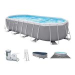 INTEX MetalPrism Set ovális medence 610 x 305 x 122 cm (26798)