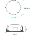 INTEX Metal Frame Canopy medence 183 x 38 cm, kék (28209)