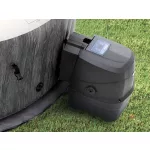 INTEX PureSPA Greywood Deluxe jacuzzi, 6 személyes, kerek, D216 x 71 cm, szürke / fehér (28442)