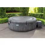 INTEX PureSPA Greywood Deluxe jacuzzi, 6 személyes, kerek, D216 x 71 cm, szürke / fehér (28442)