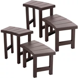   Pad szett, Intex PureSpa, 221 × 76 × 60 cm, barna, 2 közepes és 2 magas pad, összekapcsolható, 160 kg teherbírás, 4 személyes kerek jakuzzihoz (28515)