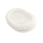 Felfújható babafürdető, Intex, csillagos, 89 x 66 x 25 cm, fehér, puha felfújható kialakítás, csúszásgátló támasztó dudorral, kézi pumpával (48523)