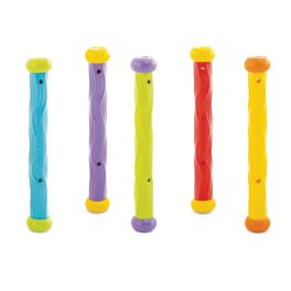   Víz alatti játék, Intex, Játékpálcikák, 19 × 3 cm, többszínű, puha rugalmas anyagból, süllyedő kialakítással, függőlegesen megáll a vízben (55504)