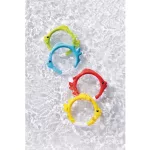 Víz alatti játék, Intex, Halkarikák, 15 × 13 × 2 cm, többszínű, hal formájú, puha rugalmas anyagból, süllyedő kialakítással, függőlegesen megáll a vízben (55507)