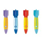 Víz alatti játék, Intex, Torpedók, 12 × 3 × 3 cm, többszínű, puha rugalmas anyagból, kemény markolattal, 4 darabos szett (55508)