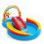 Felfújható vízi játék, Intex, Szivárványgyűrűs játszóközpont, 297 × 193 × 135 cm, többszínű, szivárvány mintás, csúszdával, dobógyűrűkkel, labdákkal, locsolótömlőre csatlakoztatható locsolópisztollyal (57453)