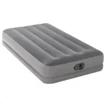 Felfújható vendégágy, Intex Twin Prestige középmagas matrac, 99 x 191 x 30 cm, szürke, egyszemélyes, szálas belső szerkezettel, puha felülettel, beépített USB-s elektromos pumpával (64112)