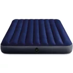 INTEX Classic Downy felfújható matrac, 152 x 203 x 25 cm, kék, plüss felső rész, 2in1 szelep, Wave Beam belső szerkezet (64759)