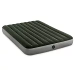 INTEX Queen Dura Beam felfújható vendégágy, 152 x 203 x 25 cm, szürke, plüss felső rész, vízálló, elemes pumpával (64779)